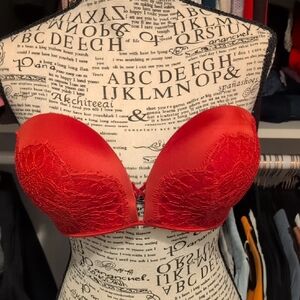 Victoria's Secret Fiery Red Lace Bra